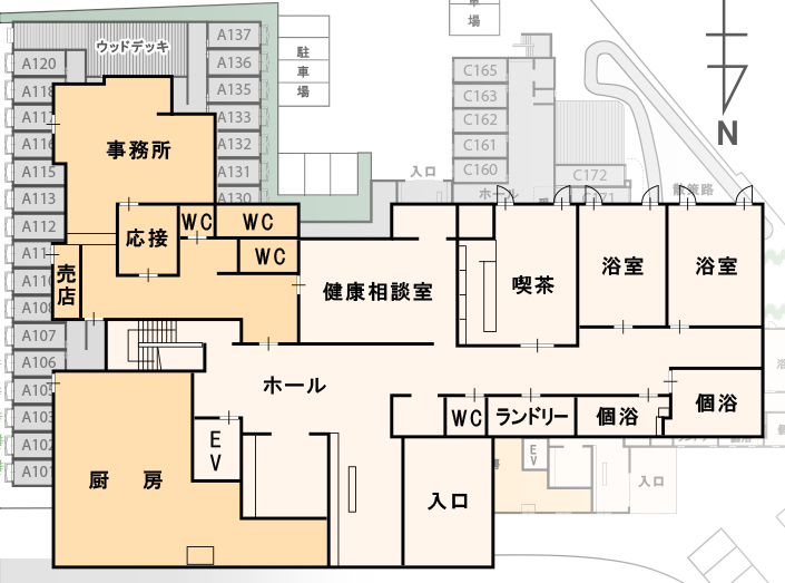 高齢者向け賃貸マンション(介護終身対応)カーサ・デ・ソル諏訪湖間取り図 １階